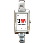 I love sauces Rectangle Italian Charm Watch