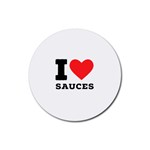 I love sauces Rubber Coaster (Round)