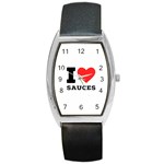 I love sauces Barrel Style Metal Watch