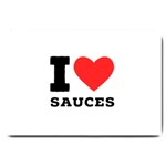 I love sauces Large Doormat