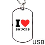 I love sauces Dog Tag USB Flash (One Side)