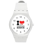 I love tomatoes sauce Round Plastic Sport Watch (M)