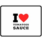 I love tomatoes sauce Two Sides Fleece Blanket (Large)