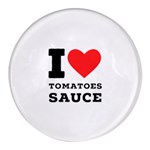 I love tomatoes sauce Round Glass Fridge Magnet (4 pack)