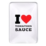 I love tomatoes sauce Rectangular Glass Fridge Magnet (4 pack)