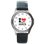 I love cranberry sauce Round Metal Watch