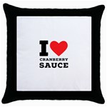 I love cranberry sauce Throw Pillow Case (Black)