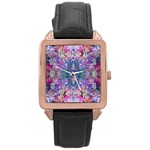 Roses Liquify Rose Gold Leather Watch 