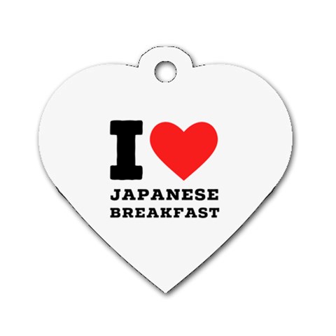 I love Japanese breakfast  Dog Tag Heart (Two Sides) from ArtsNow.com Front
