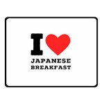 I love Japanese breakfast  Two Sides Fleece Blanket (Small)