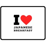 I love Japanese breakfast  Two Sides Fleece Blanket (Large)