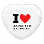 I love Japanese breakfast  Heart Glass Fridge Magnet (4 pack)