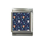 Cute Astronaut Cat With Star Galaxy Elements Seamless Pattern Italian Charm (13mm)