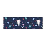 Cute Astronaut Cat With Star Galaxy Elements Seamless Pattern Sticker (Bumper)