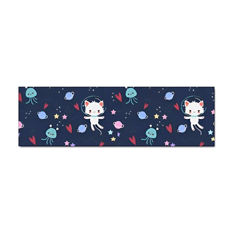 Cute Astronaut Cat With Star Galaxy Elements Seamless Pattern Sticker Bumper (10 pack) from ArtsNow.com Front