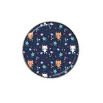 Cute Astronaut Cat With Star Galaxy Elements Seamless Pattern Hat Clip Ball Marker