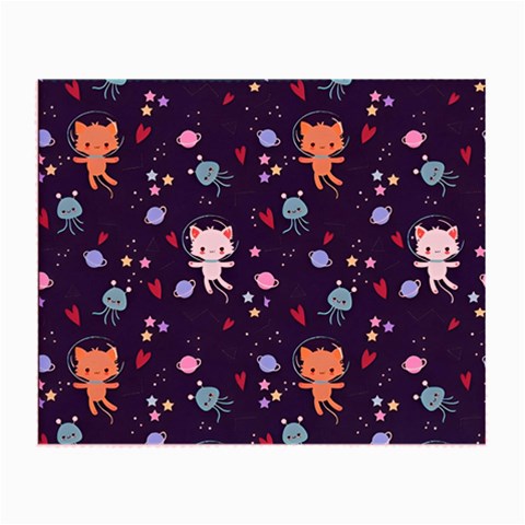 Cute Astronaut Cat With Star Galaxy Elements Seamless Pattern Small Glasses Cloth from ArtsNow.com Front