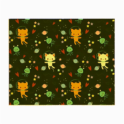 Cute Astronaut Cat With Star Galaxy Elements Seamless Pattern Small Glasses Cloth from ArtsNow.com Front