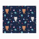 Cute Astronaut Cat With Star Galaxy Elements Seamless Pattern Small Glasses Cloth