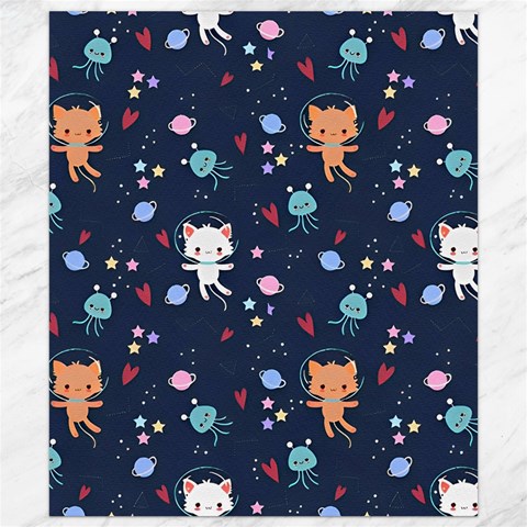 Cute Astronaut Cat With Star Galaxy Elements Seamless Pattern Canvas 8  x 10  from ArtsNow.com 8.15 x9.66  Canvas - 1