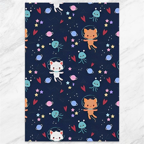 Cute Astronaut Cat With Star Galaxy Elements Seamless Pattern Canvas 12  x 18  from ArtsNow.com 11.88 x17.36  Canvas - 1