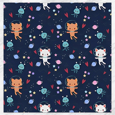 Cute Astronaut Cat With Star Galaxy Elements Seamless Pattern Canvas 16  x 16  from ArtsNow.com 15.2 x15.41  Canvas - 1