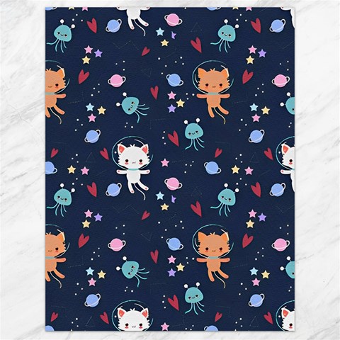 Cute Astronaut Cat With Star Galaxy Elements Seamless Pattern Canvas 18  x 24  from ArtsNow.com 17.8 x23.08  Canvas - 1