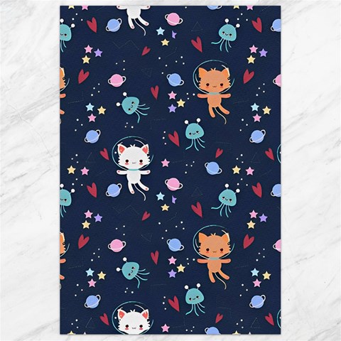 Cute Astronaut Cat With Star Galaxy Elements Seamless Pattern Canvas 24  x 36  from ArtsNow.com 23.35 x34.74  Canvas - 1
