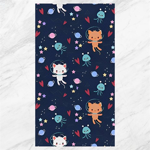 Cute Astronaut Cat With Star Galaxy Elements Seamless Pattern Canvas 40  x 72  from ArtsNow.com 39.28 x69.23  Canvas - 1