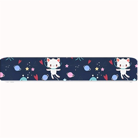 Cute Astronaut Cat With Star Galaxy Elements Seamless Pattern Small Bar Mat from ArtsNow.com 24 x4  Bar Mat