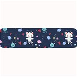Cute Astronaut Cat With Star Galaxy Elements Seamless Pattern Large Bar Mat
