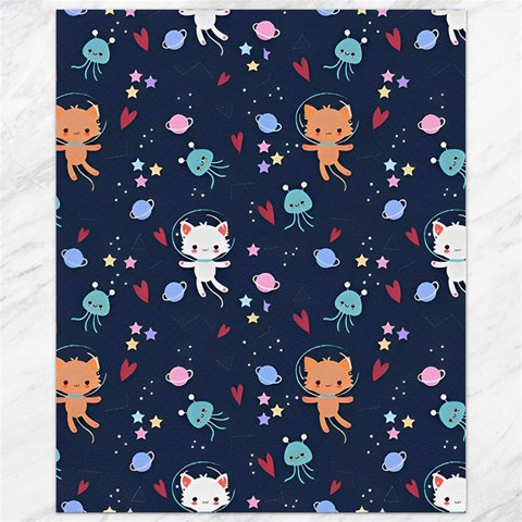 Cute Astronaut Cat With Star Galaxy Elements Seamless Pattern Canvas 11  x 14  from ArtsNow.com 10.95 x13.48  Canvas - 1