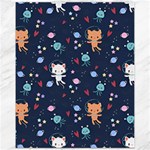 Cute Astronaut Cat With Star Galaxy Elements Seamless Pattern Canvas 11  x 14 