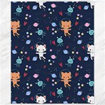 Cute Astronaut Cat With Star Galaxy Elements Seamless Pattern Canvas 11  x 14 