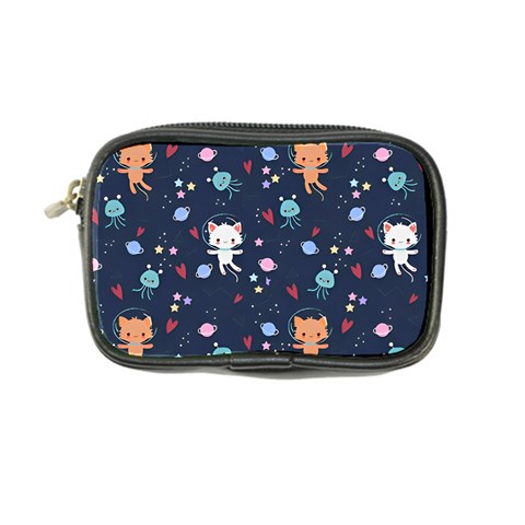 Cute Astronaut Cat With Star Galaxy Elements Seamless Pattern Coin Purse from ArtsNow.com Front