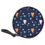 Cute Astronaut Cat With Star Galaxy Elements Seamless Pattern Classic 20-CD Wallets