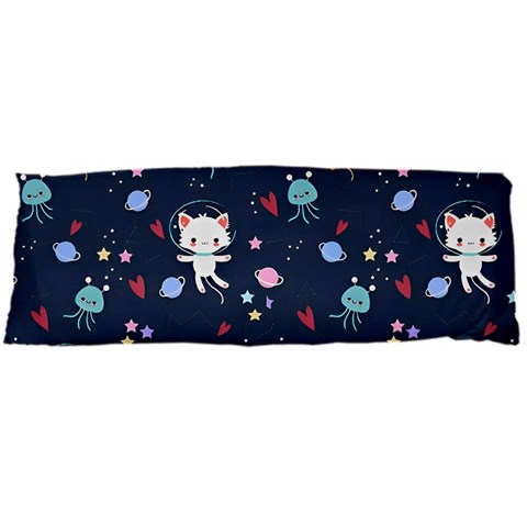 Cute Astronaut Cat With Star Galaxy Elements Seamless Pattern Body Pillow Case Dakimakura (Two Sides) from ArtsNow.com Front