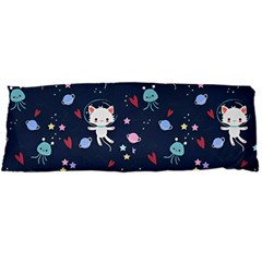 Cute Astronaut Cat With Star Galaxy Elements Seamless Pattern Body Pillow Case Dakimakura (Two Sides) from ArtsNow.com Back