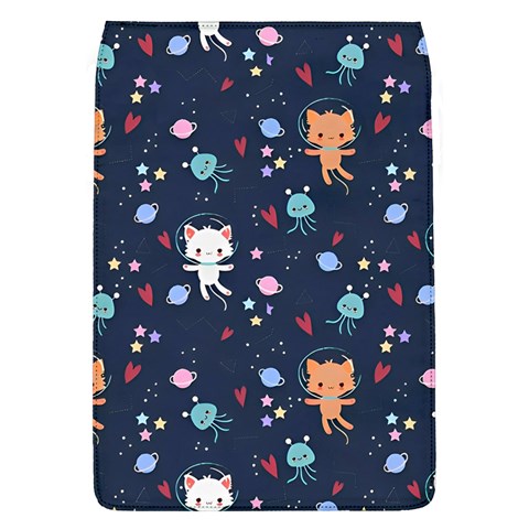 Cute Astronaut Cat With Star Galaxy Elements Seamless Pattern Removable Flap Cover (L) from ArtsNow.com Front