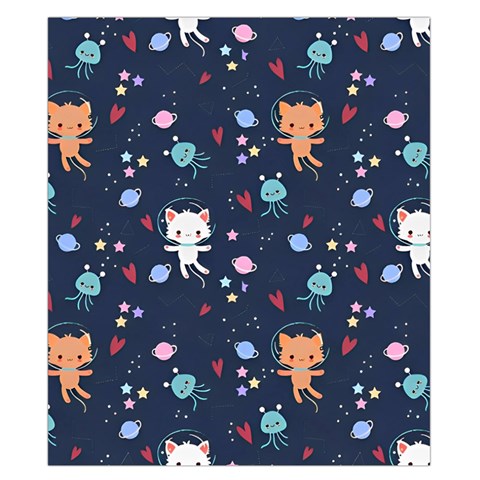 Cute Astronaut Cat With Star Galaxy Elements Seamless Pattern Duvet Cover Double Side (California King Size) from ArtsNow.com Front