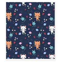 Cute Astronaut Cat With Star Galaxy Elements Seamless Pattern Duvet Cover Double Side (California King Size) from ArtsNow.com Front