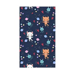Cute Astronaut Cat With Star Galaxy Elements Seamless Pattern Duvet Cover Double Side (Single Size) from ArtsNow.com Back