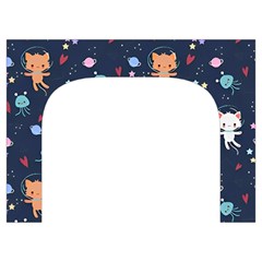 Cute Astronaut Cat With Star Galaxy Elements Seamless Pattern Toiletries Pouch from ArtsNow.com Front