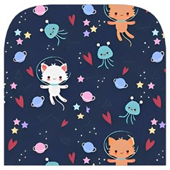 Cute Astronaut Cat With Star Galaxy Elements Seamless Pattern Toiletries Pouch from ArtsNow.com Cover