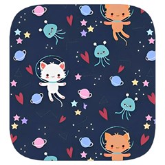 Cute Astronaut Cat With Star Galaxy Elements Seamless Pattern Toiletries Pouch from ArtsNow.com Side Right