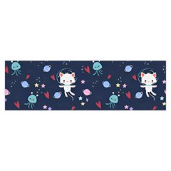 Cute Astronaut Cat With Star Galaxy Elements Seamless Pattern Toiletries Pouch from ArtsNow.com Hand Strap