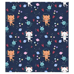 Cute Astronaut Cat With Star Galaxy Elements Seamless Pattern Drawstring Pouch (2XL) from ArtsNow.com Back