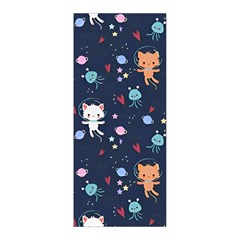 Cute Astronaut Cat With Star Galaxy Elements Seamless Pattern Pleated Skirt from ArtsNow.com Back Pleats