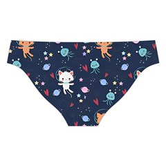 Cute Astronaut Cat With Star Galaxy Elements Seamless Pattern Cross Back Hipster Bikini Set from ArtsNow.com Back Under