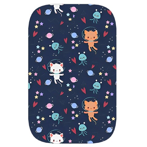 Cute Astronaut Cat With Star Galaxy Elements Seamless Pattern Waist Pouch (Small) from ArtsNow.com Front